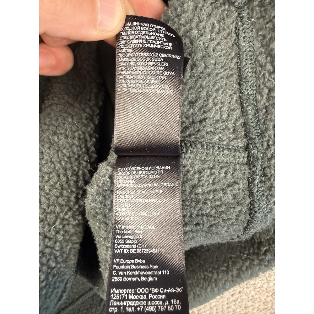 The North Face Womens Sherpa Fleece Hoodie Pullover Gray 1/4 Zip M - Picture 9 of 10